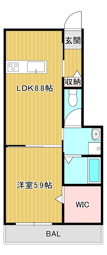 ヴレクールAの間取り