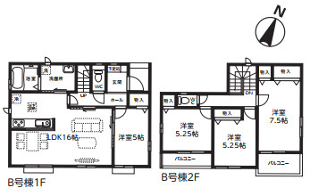 川越小室第1期　全6棟　新築戸建　ハートフルタウンの間取り