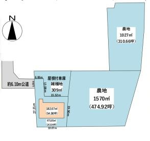 古河市茶屋新田　中古一戸建ての区画図|区画図