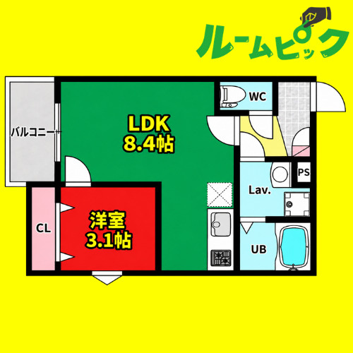 ジーメゾン名古屋大同　名古屋市賃貸　仲介手数料無料の間取り