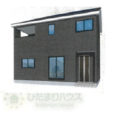 野田市中里第6　新築戸建　1号棟の外観パース|2026年11月完成予定です(^^)/お気軽にお問い合わせください