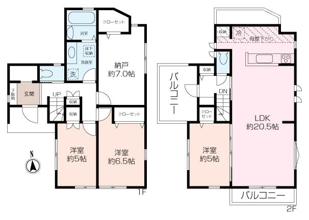 2階リビング×南側道路　六角橋６丁目新築戸建の画像