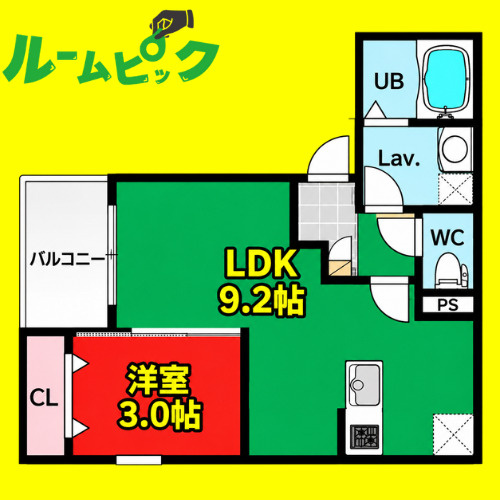 ジーメゾン名古屋名港　名古屋市賃貸　仲介手数料無料の間取り