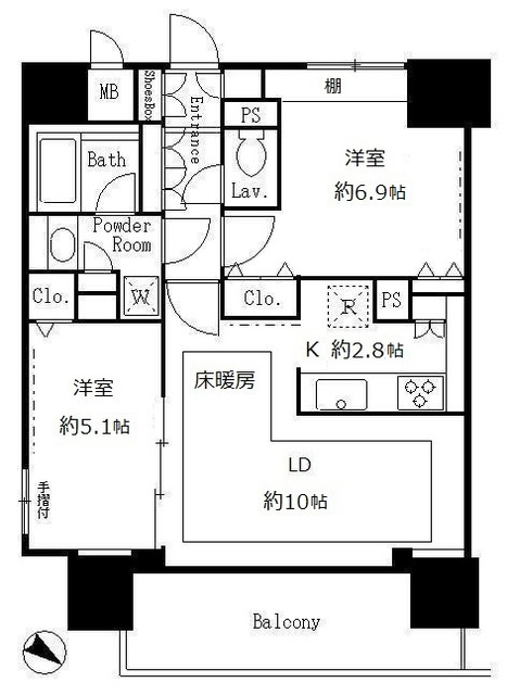 サンクレール荒川ブランガーデンの間取り