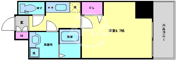プレサンス天満橋ヴェルエラの間取り|プレサンス天満橋ヴェルエラ　間取り