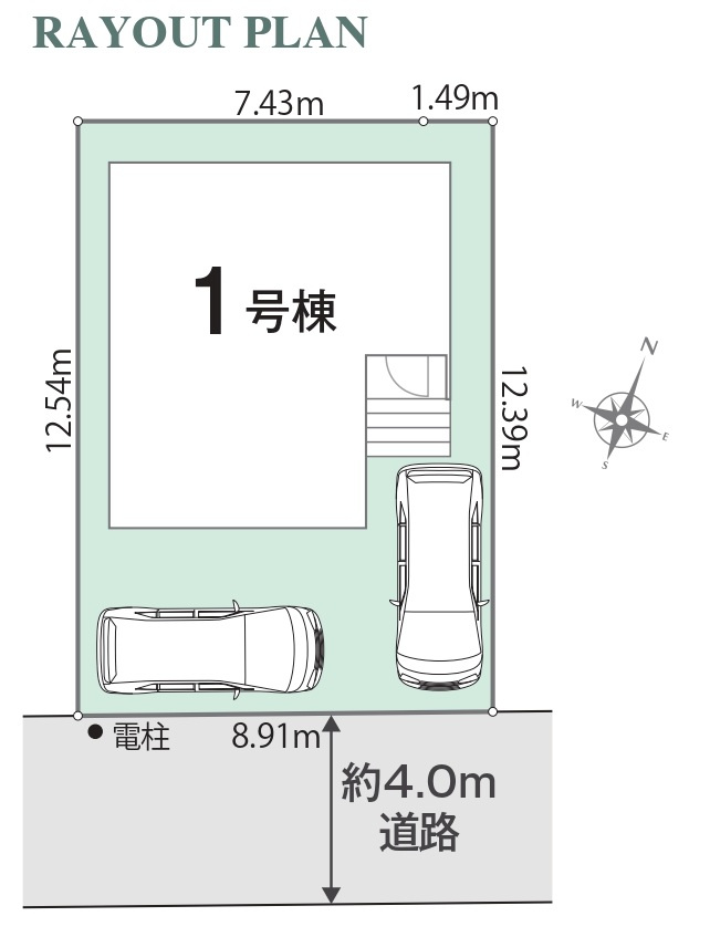 柏市新逆井１丁目新築戸建【土南部小学校：7分】の区画図|区画配置図