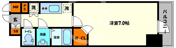 エスリード心斎橋LUXUEの間取り|エスリード心斎橋LUXUE　間取り