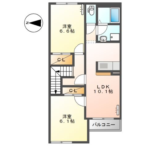 プランドールＫの間取り