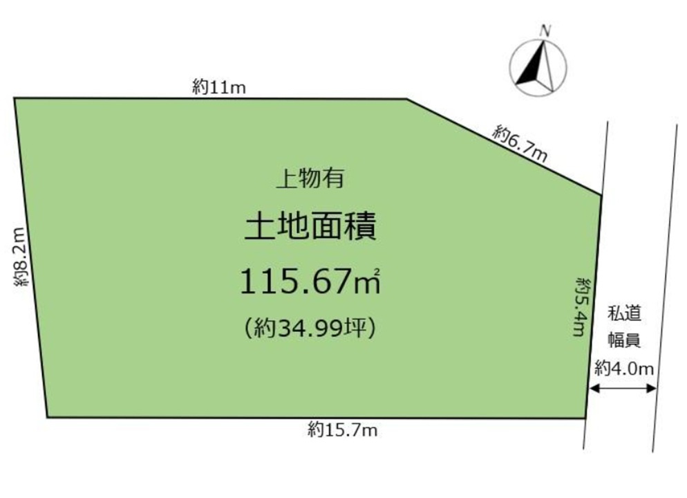 西岡本4丁目の区画図|たてかえようちとしてもお考え頂けます。