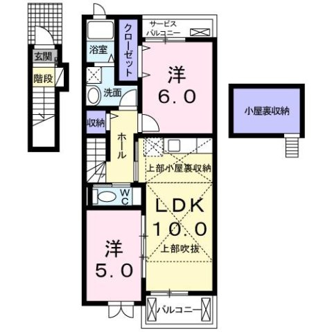 【間取り】 | アイランド花月　Ⅱ