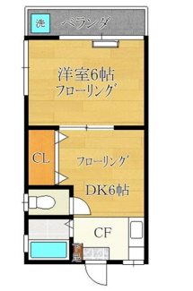 【間取り】 | コーポラス二光 | 間取りです。