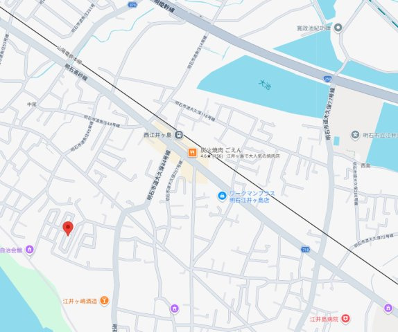 明石市大久保町西島　中古戸建の地図