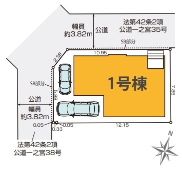 ◎高座郡寒川町一之宮3丁目　新築戸建の区画図|区画図◇