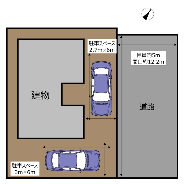 【中古】郡山市八山田西3丁目　　　行健第２小学校、明健中学校の区画図