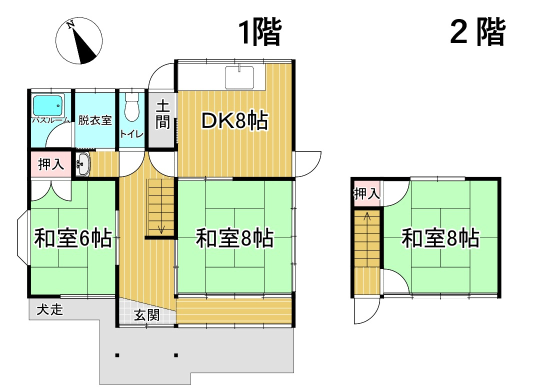 中古戸建　長野市大字赤沼の間取り
