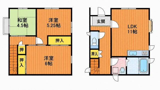 森安メゾネットの間取り|同物件B-2号室