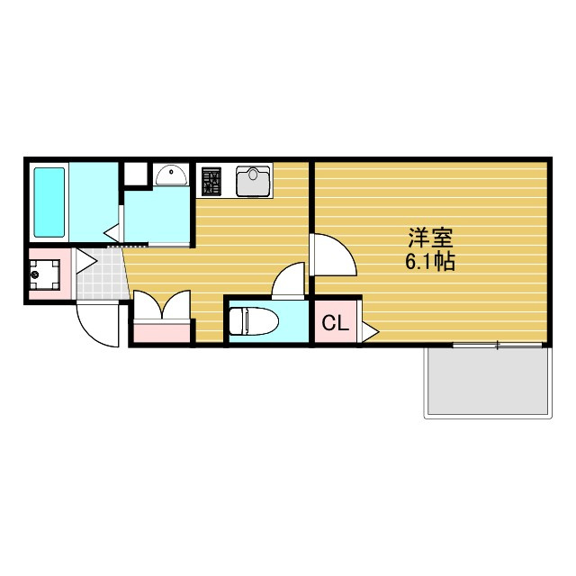 ヴェルメゾン三津屋中の間取り