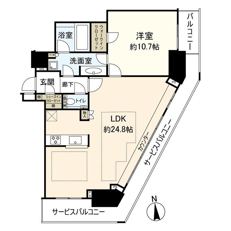 ジークレフ新神戸タワーの間取り