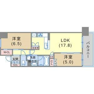 神戸市中央区磯辺通４丁目の賃貸マンションの間取り