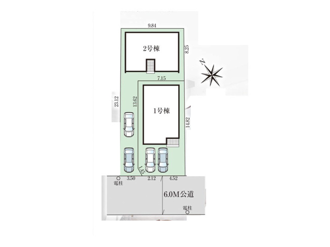【区画図】 | 区画図は、土地の形状、境界、道路との関係を詳細に示す図面土地の正確な位置、面積、形状を把握し購入や建築計画の判断に不可欠です。区画整理や開発状況も示され、将来的な土地利用のイメージを掴む上でも重要。
