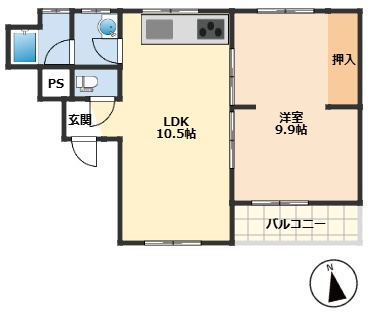 マンション山本の間取り