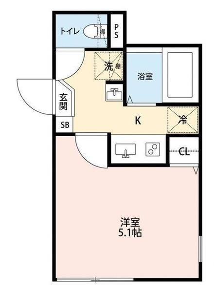 グランクオール日ノ出町の間取り|間取りです。