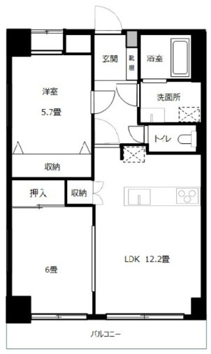 T's garden MIYAZAKIDAIの間取り|間取りです。