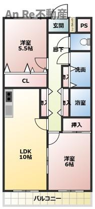 川口市戸塚１丁目の賃貸マンションの間取り