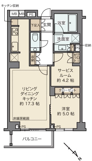 南平台ハウスの間取り