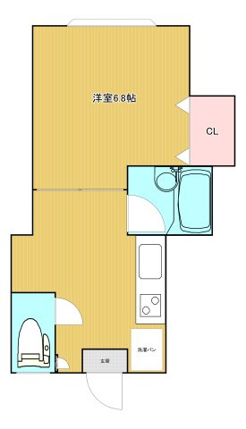 【間取り】 | アネックス | 洋室6.8帖、使いやすいキッチンがあります。
