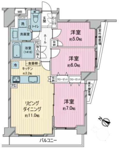 千石パインマンションの間取り