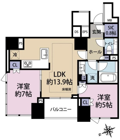 アルビオ・ザ・タワー千代田飯田橋の間取り