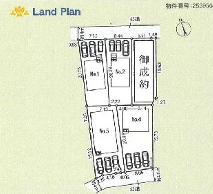 Cradle Garden大泉町寄木戸第18　新築住宅 1号棟の区画図