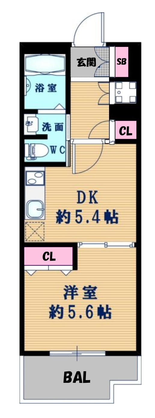 サムティ三宮レガニールの間取り
