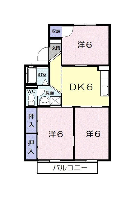 アブニール吉富　Ａの間取り