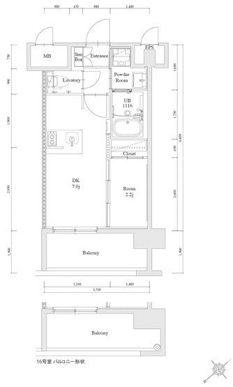 【間取り】 | エンクレスト博多駅南FIT
