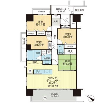 ダイアパレス笹口けやき通りの間取り