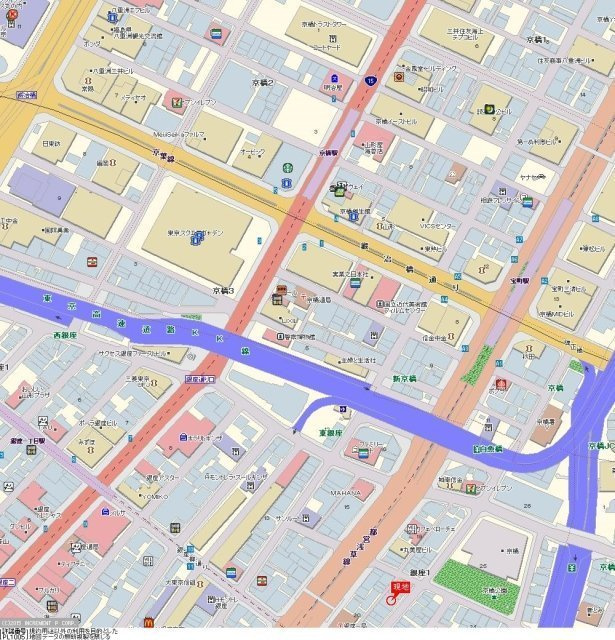 パレステュディオ銀座一丁目の地図