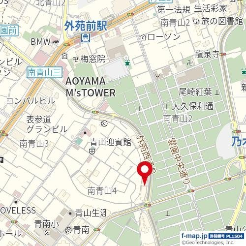 南青山マスターズハウスの地図