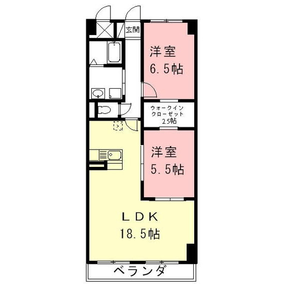 各務原市鵜沼南町６丁目のアパートの間取り
