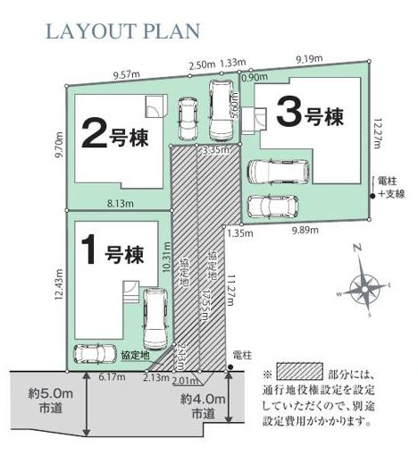 平塚市入野新築戸建て　01期3号棟の区画図|区画図「平塚市入野新築戸建て」