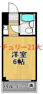 レガーレ大正の間取り|★6帖1Kです★