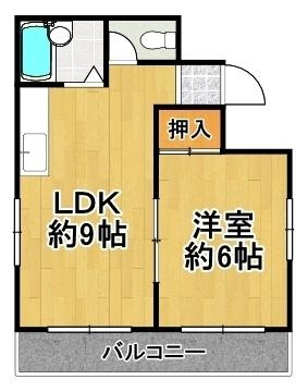 平尾ハイツの間取り|★１ＬＤＫです★