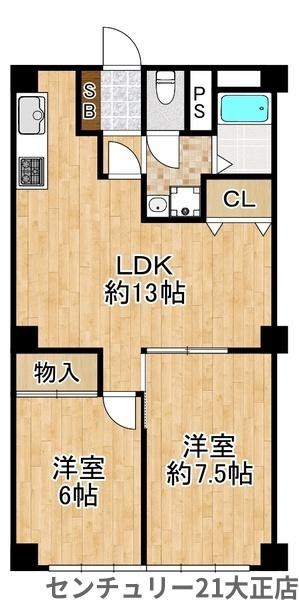 天保山第３コーポの間取り