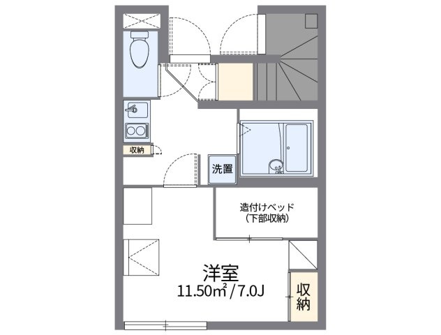 レオパレスのぼり川の間取り|代表的な間取のため実際の間取とは異なる場合があります
