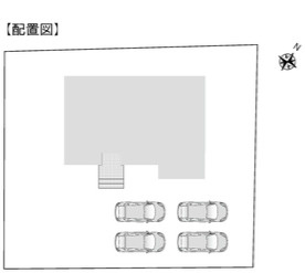松本市大字島内　中古戸建の区画図|土地面積は約155坪、カースペースは4台駐車可能です。