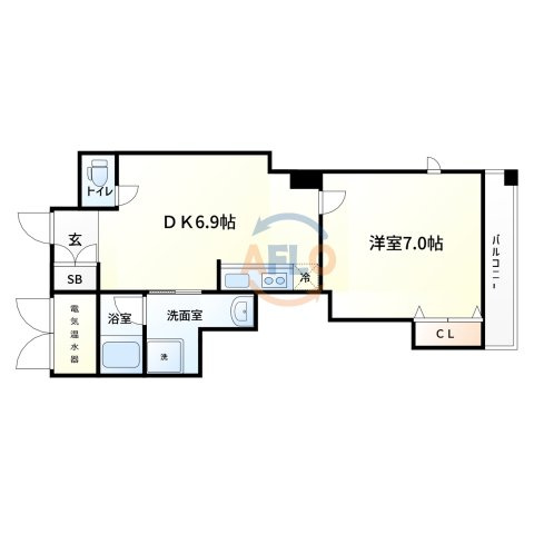 CLAIR TOWERの間取り|CLAIR TOWER（クレイルタワー）　開放感のある間取り