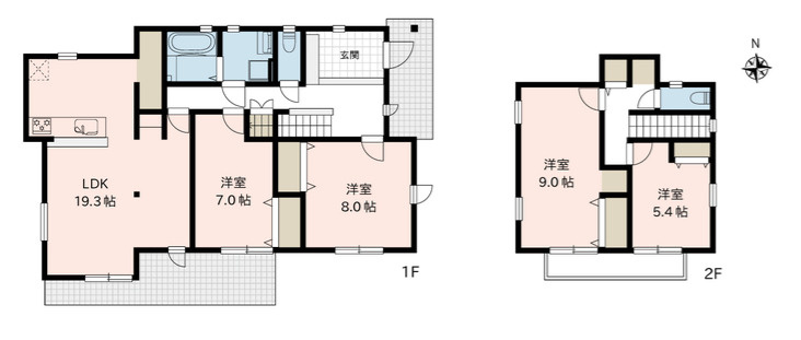安曇野市三郷温　中古戸建の間取り|全居室南向き、陽当たり・通風良好な4LDKです。