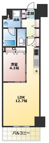 Dimus北浜の間取り