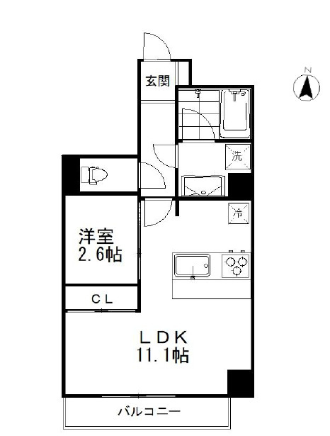デルクス菊川の間取り